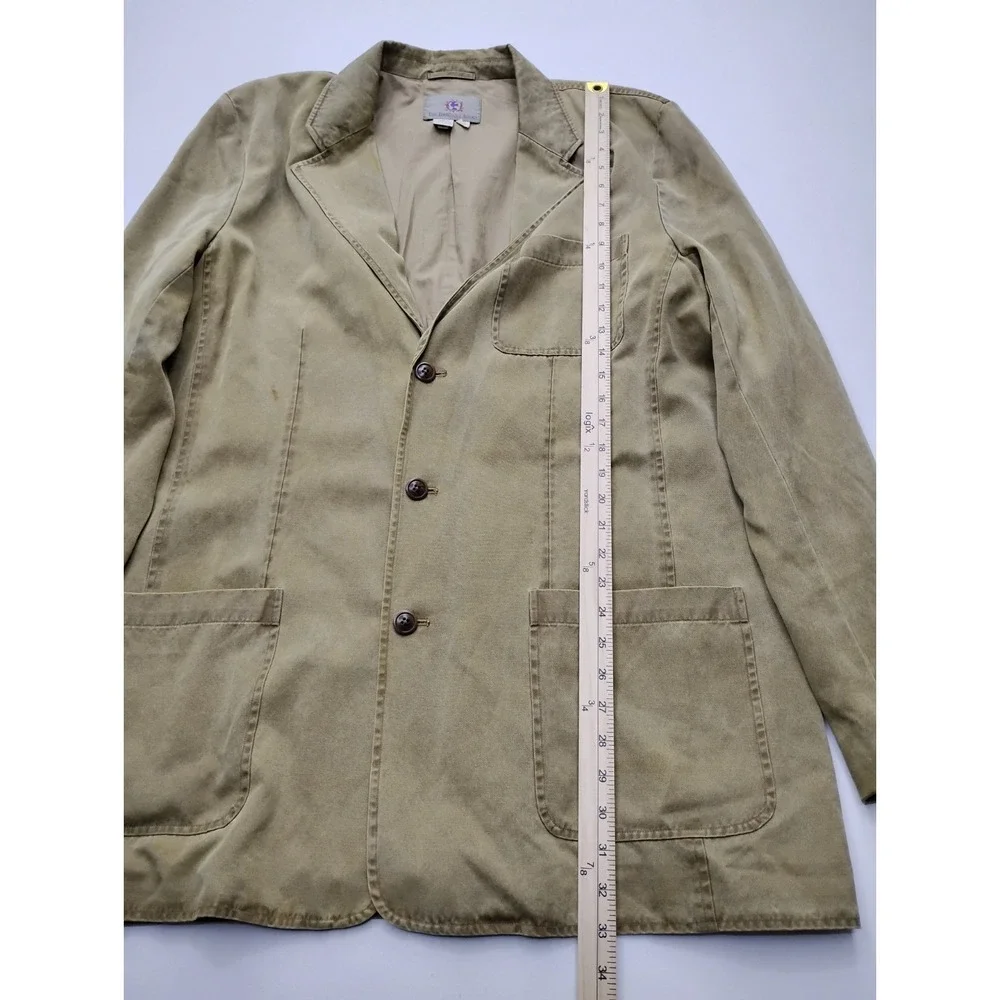 The Territory Ahead Jacket Men XLL Tall Tan Silk Cotton‎ Sport Jacket Blazer Vtg
